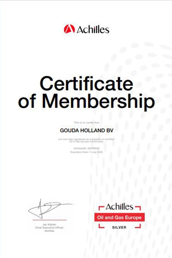 Certificate of Membership Achilles